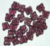 25 10mm Transparent Amethyst Butterfly Beads